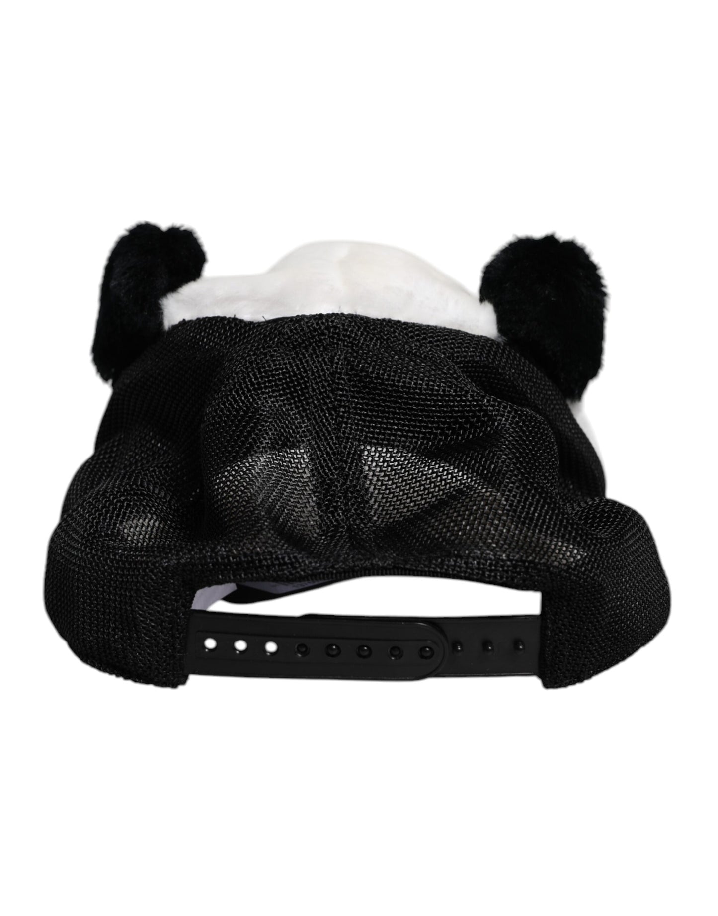 Dolce & Gabbana Black and White Panda Fur Women's Baseball Cap