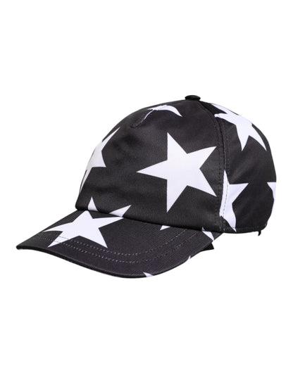 Dolce & Gabbana Black Star Print Polyester Baseball Cap
