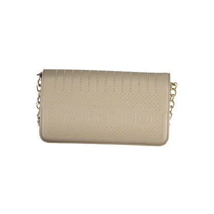 Valentino Bags Beige Faux Leather Handbag with Adjustable Chain