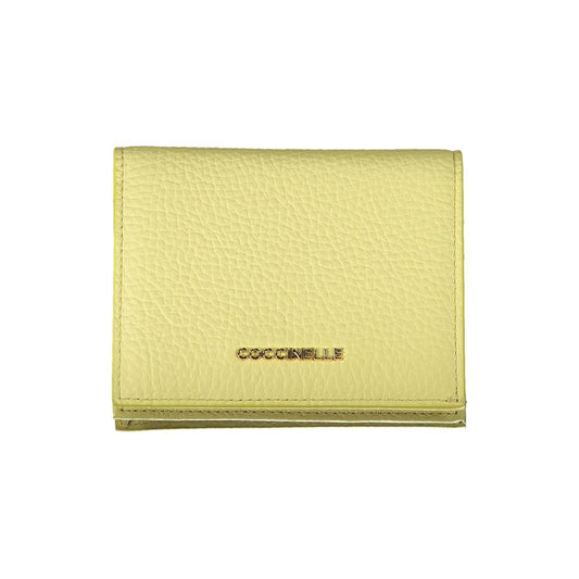 Coccinelle Yellow Leather Wallet: Timeless Elegance for Everyday Use