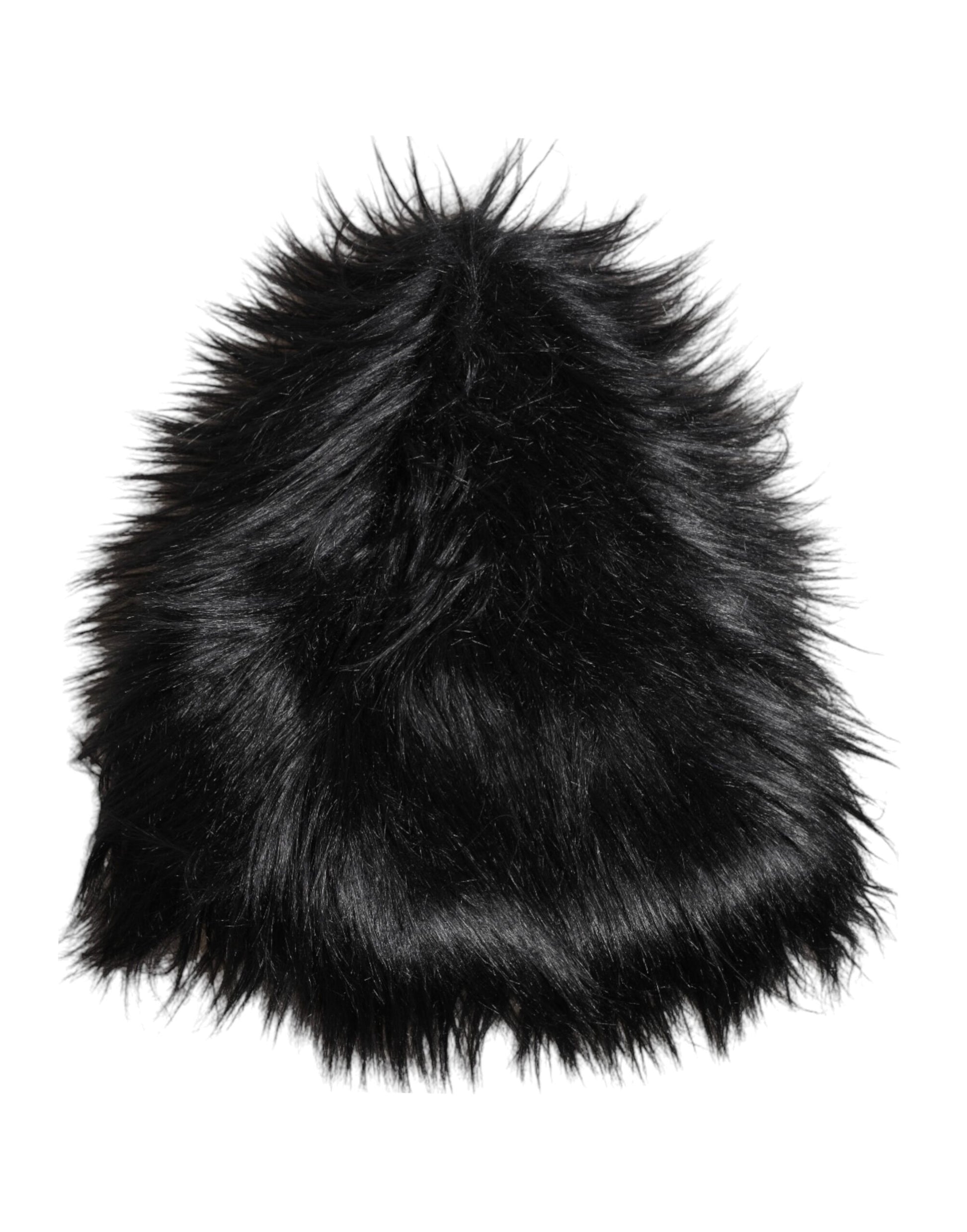 Dolce & Gabbana Black Acrylic Fur Women's Bucket Hat