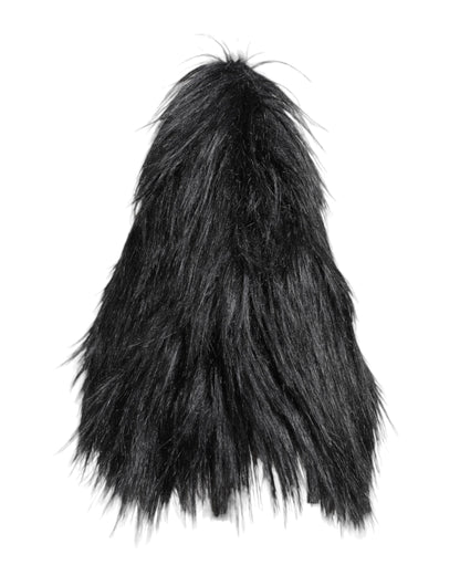 Dolce & Gabbana Black Acrylic Fur Women's Bucket Hat