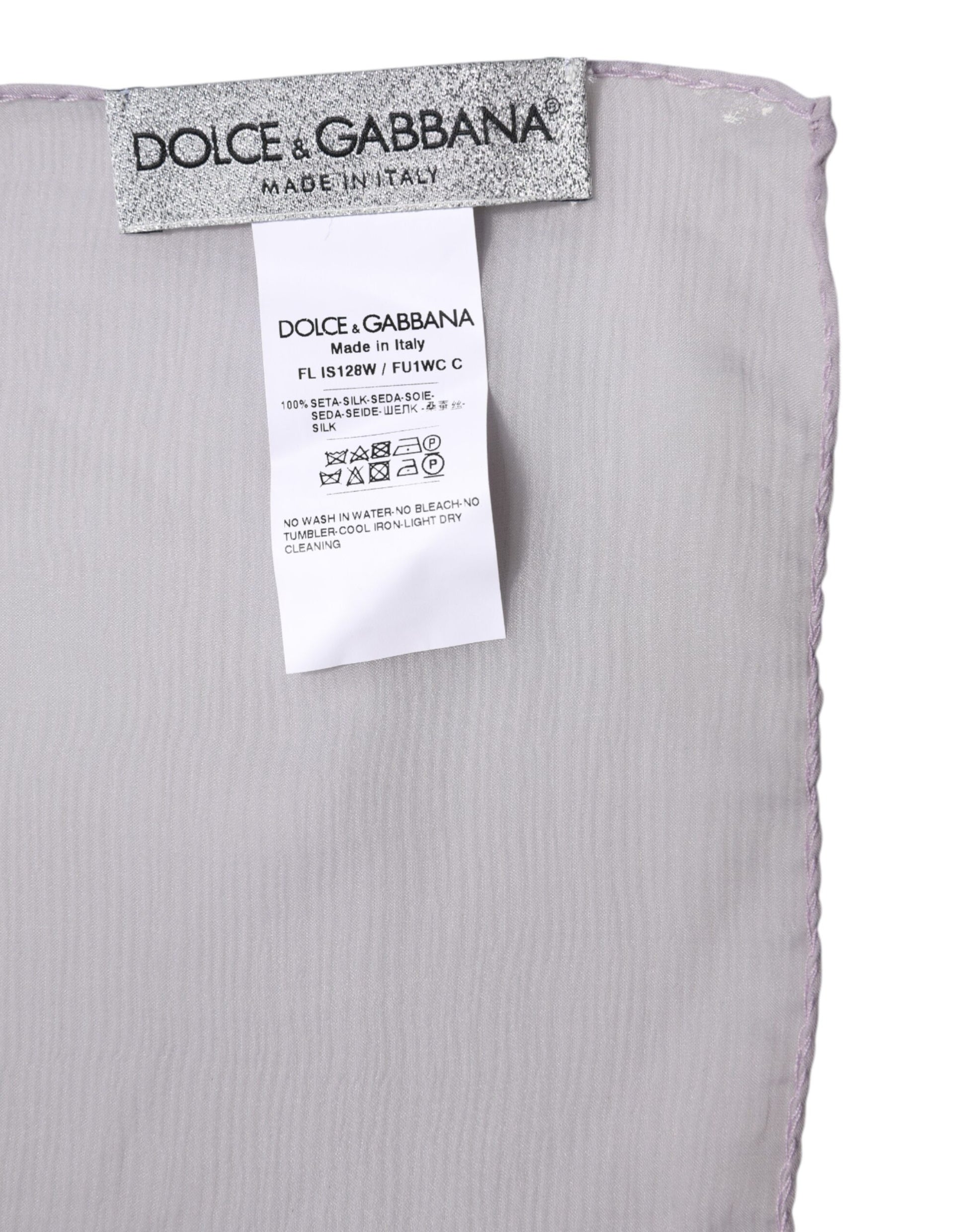 Dolce & Gabbana Purple Silk Wrap Shawl Scarf