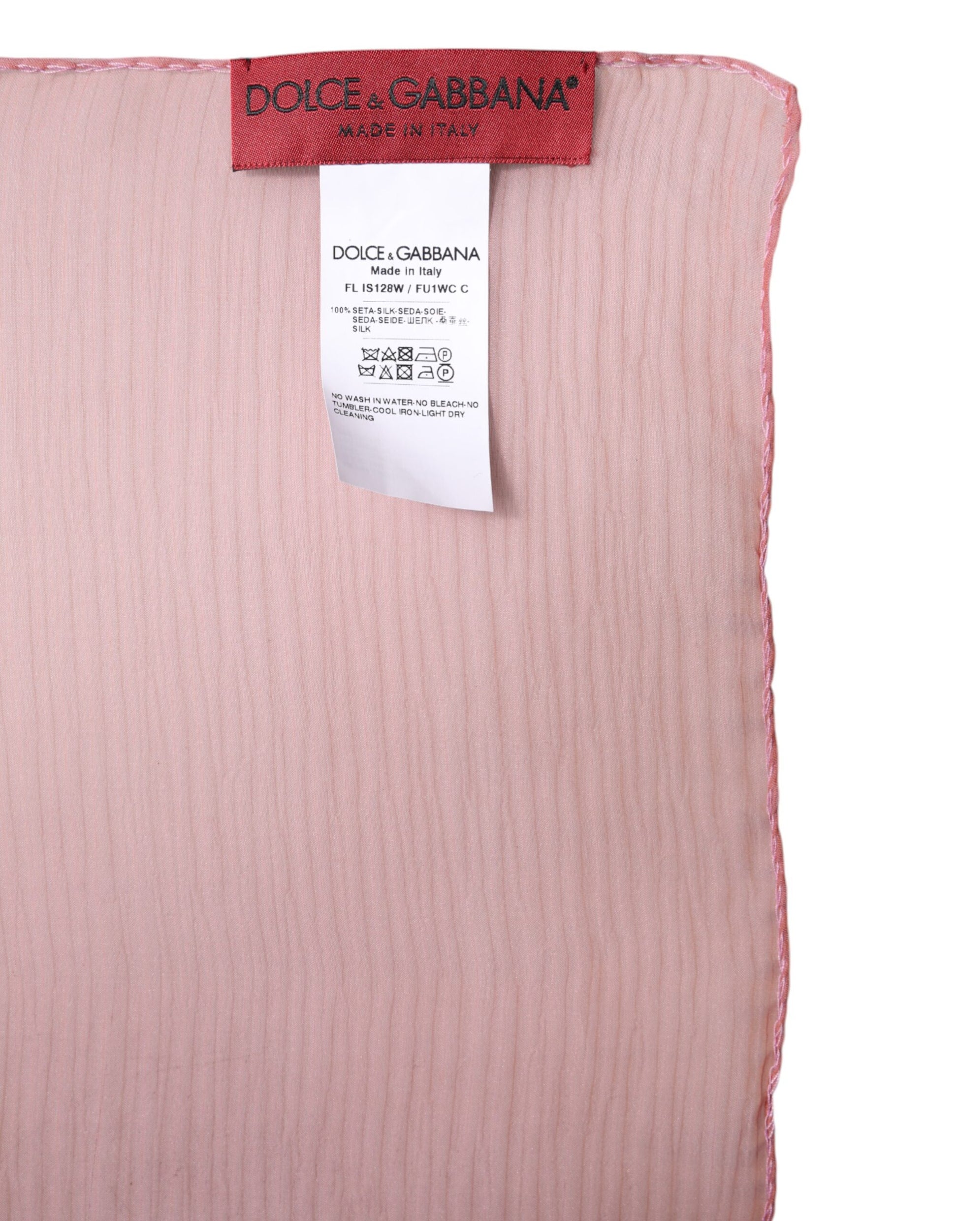 Dolce & Gabbana Pink Silk Wrap Shawl Scarf for Women