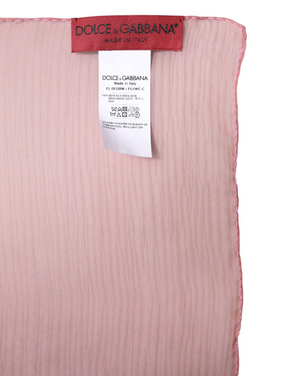 Dolce & Gabbana Pink Silk Wrap Shawl Scarf for Women