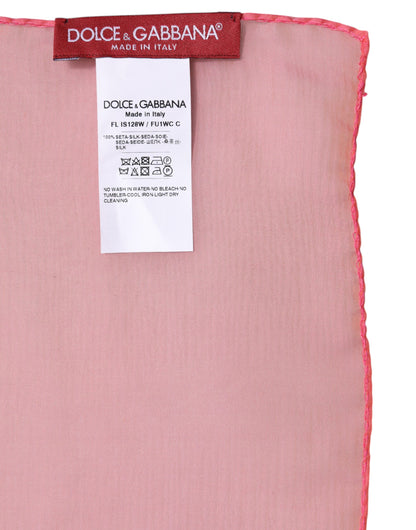 Dolce & Gabbana Pink Silk Wrap Shawl Scarf