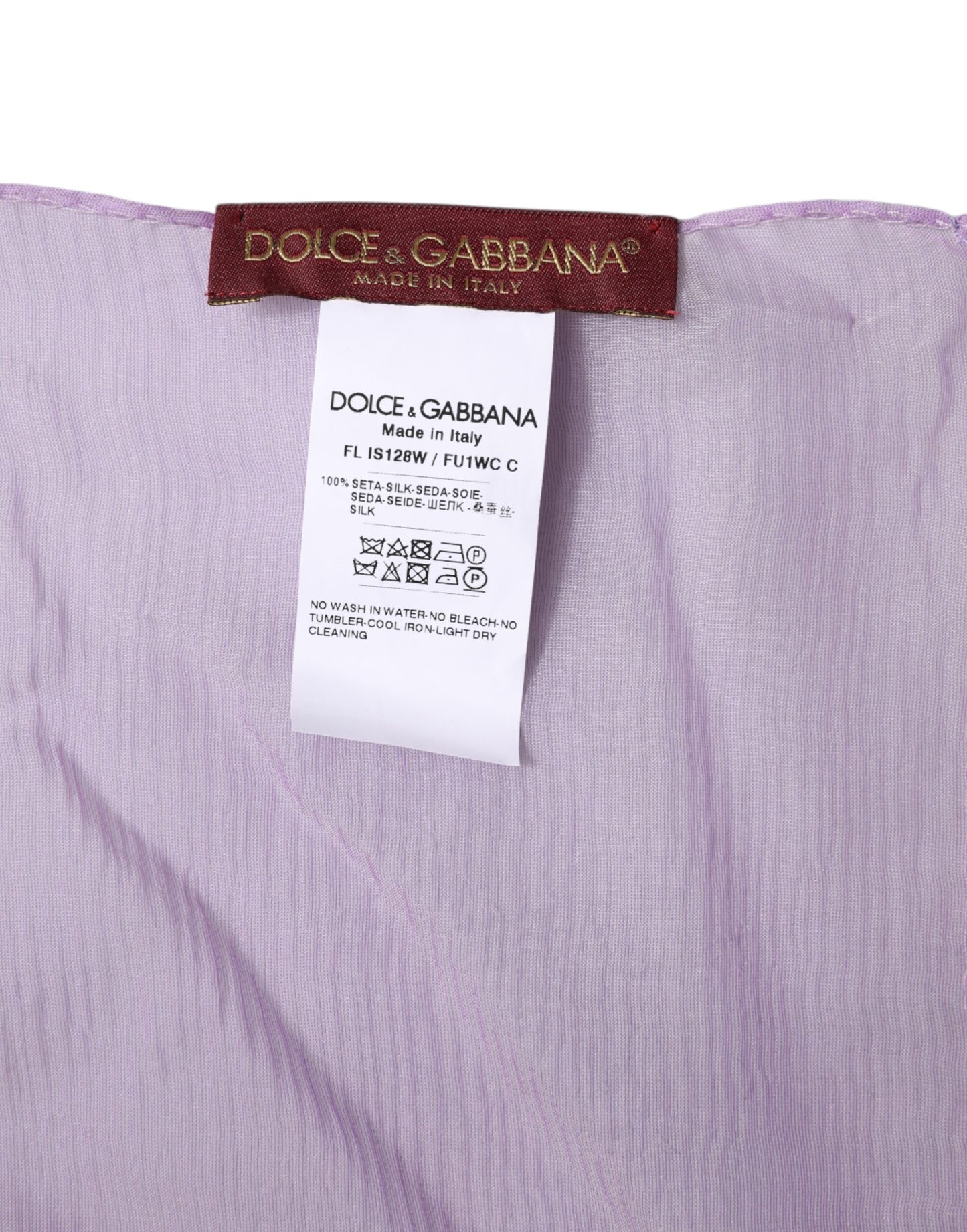 Dolce & Gabbana Purple Silk Wrap Shawl Scarf