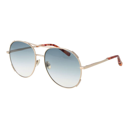Scotch & Soda Gold Women’s Aviator Sunglasses with Blue Gradient Lenses