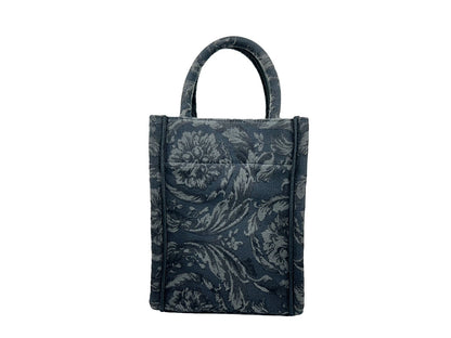 Versace Athena Barocco Mini Top Handle Tote Crossbody Bag - Black