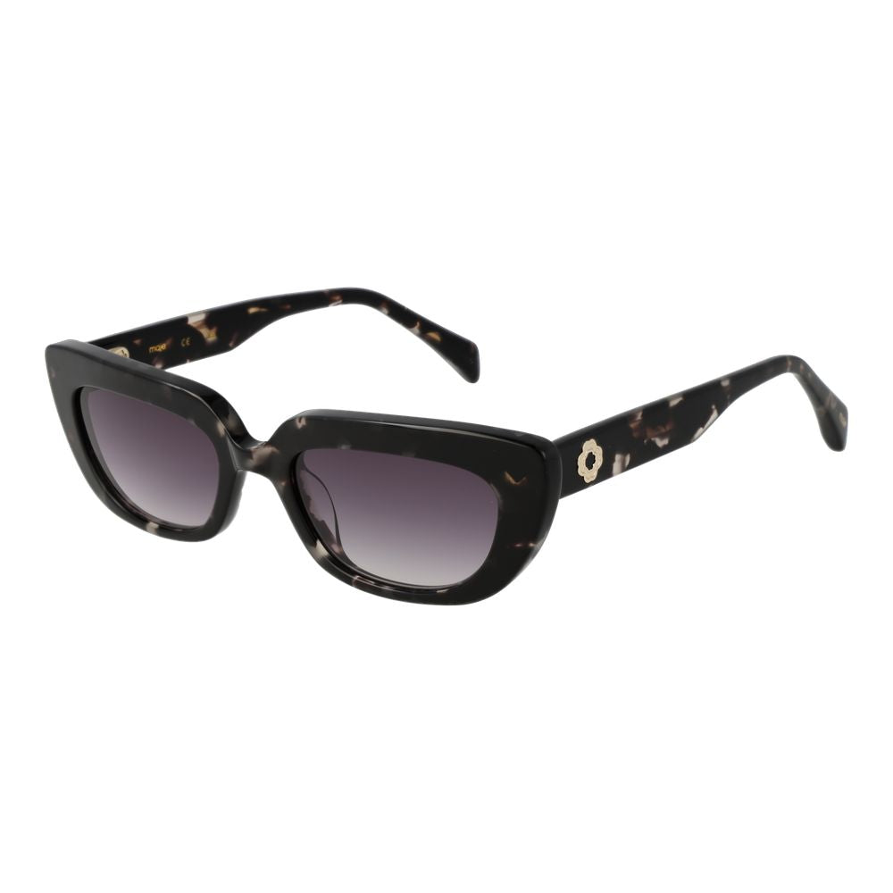 Maje Women’s Sunglasses – Black Cat Eye Frame with Grey Gradient Lenses, 50mm