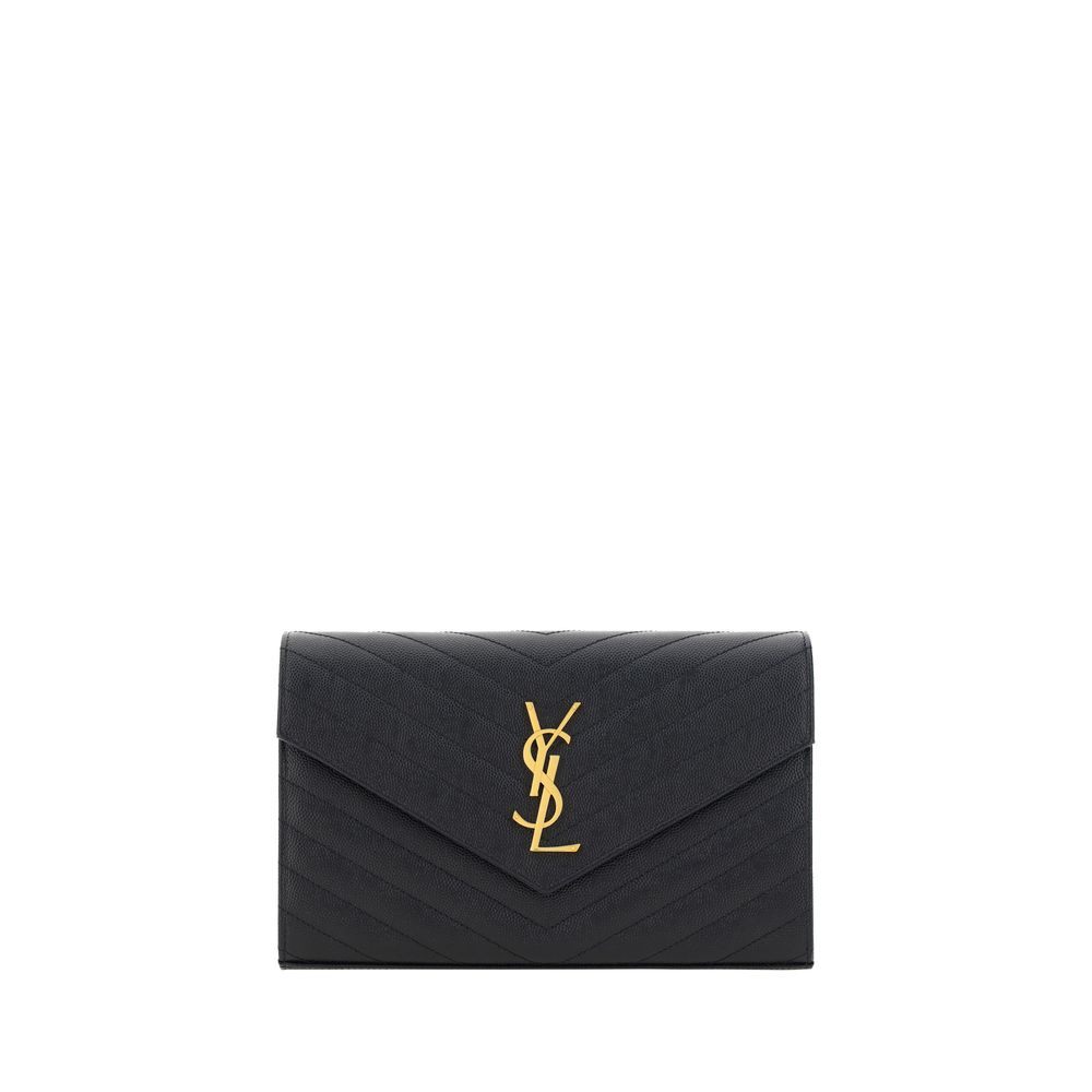 Saint Laurent Monogram Leather Shoulder Bag