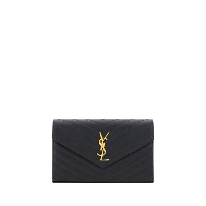 Saint Laurent Monogram Leather Shoulder Bag