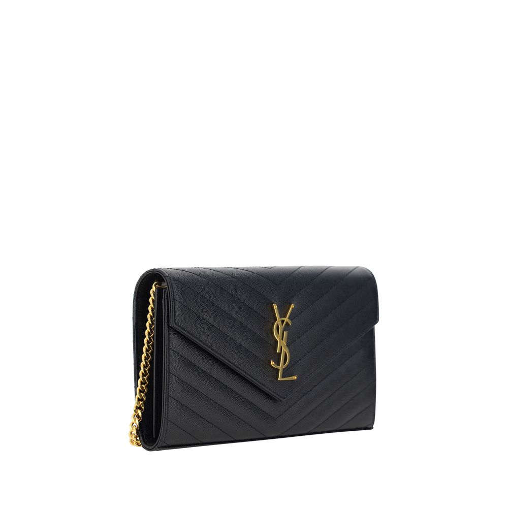 Saint Laurent Monogram Leather Shoulder Bag