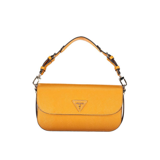 Guess Jeans Orange Brynlee Handbag – Faux Leather, Stylish Multi-Compartment Design