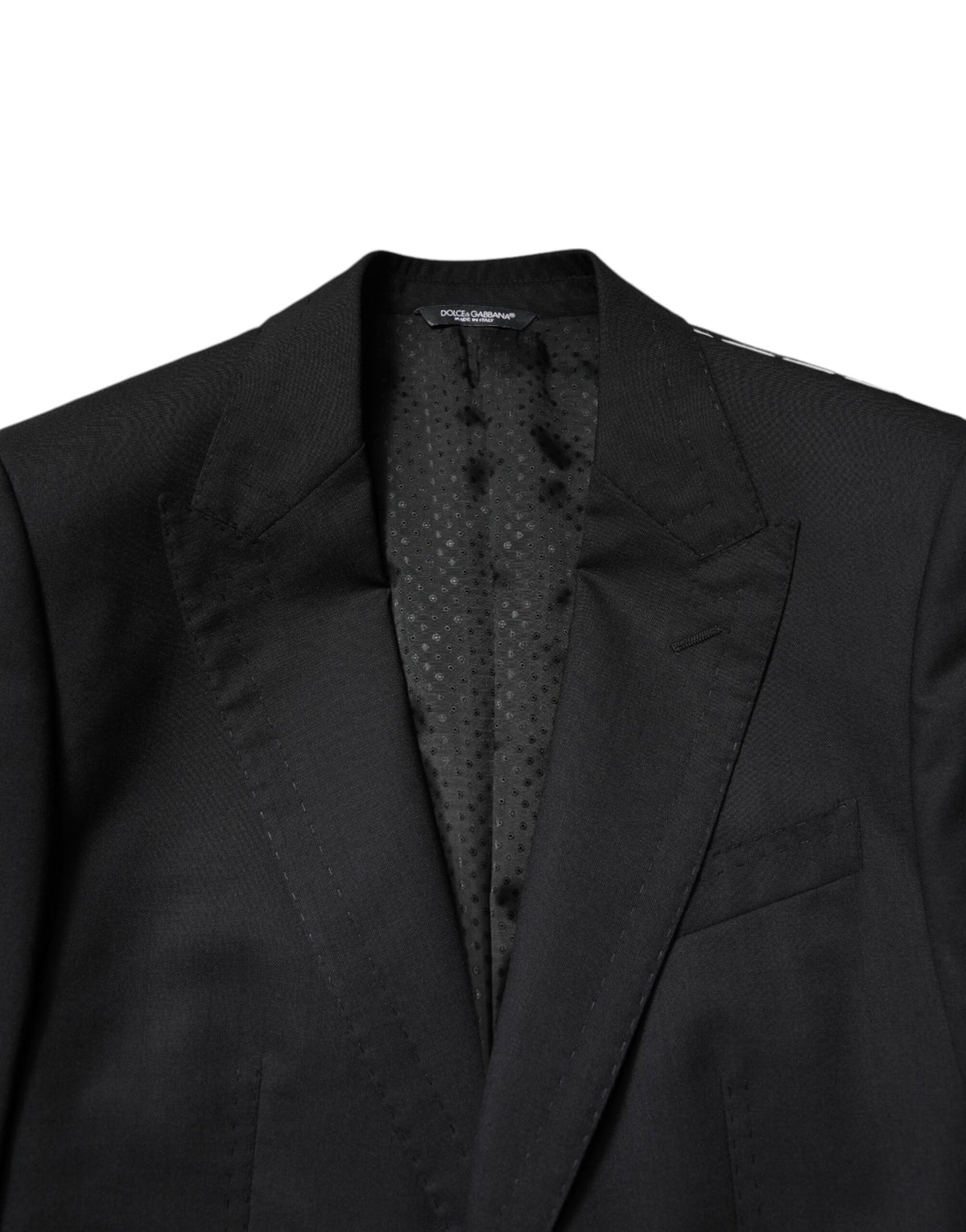Dolce & Gabbana Black Single Breasted Formal 3 Piece Suit