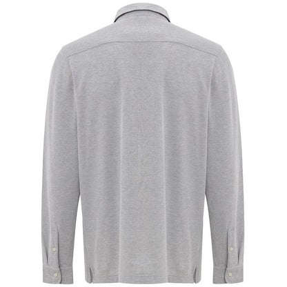 Corneliani Gray Cotton Shirt - Classic Elegance from Italy
