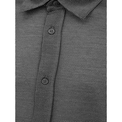 Canali Long Sleeve Gray Cotton Shirt