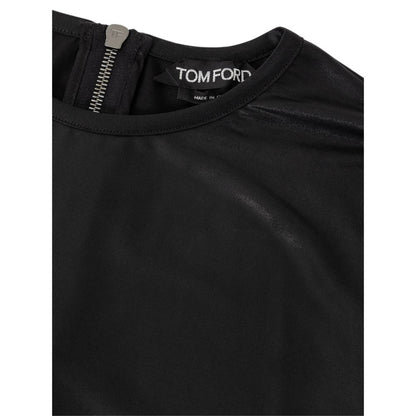 Tom Ford Black Viscose Zip Back Sweater