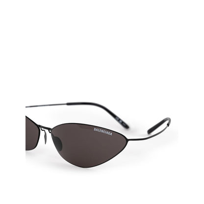 Balenciaga Black Haircalf Malibu Round Sunglasses