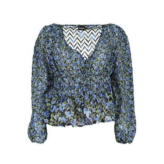 Desigual Black & Blue Floral Blouse - A Vibrant Expression of Style