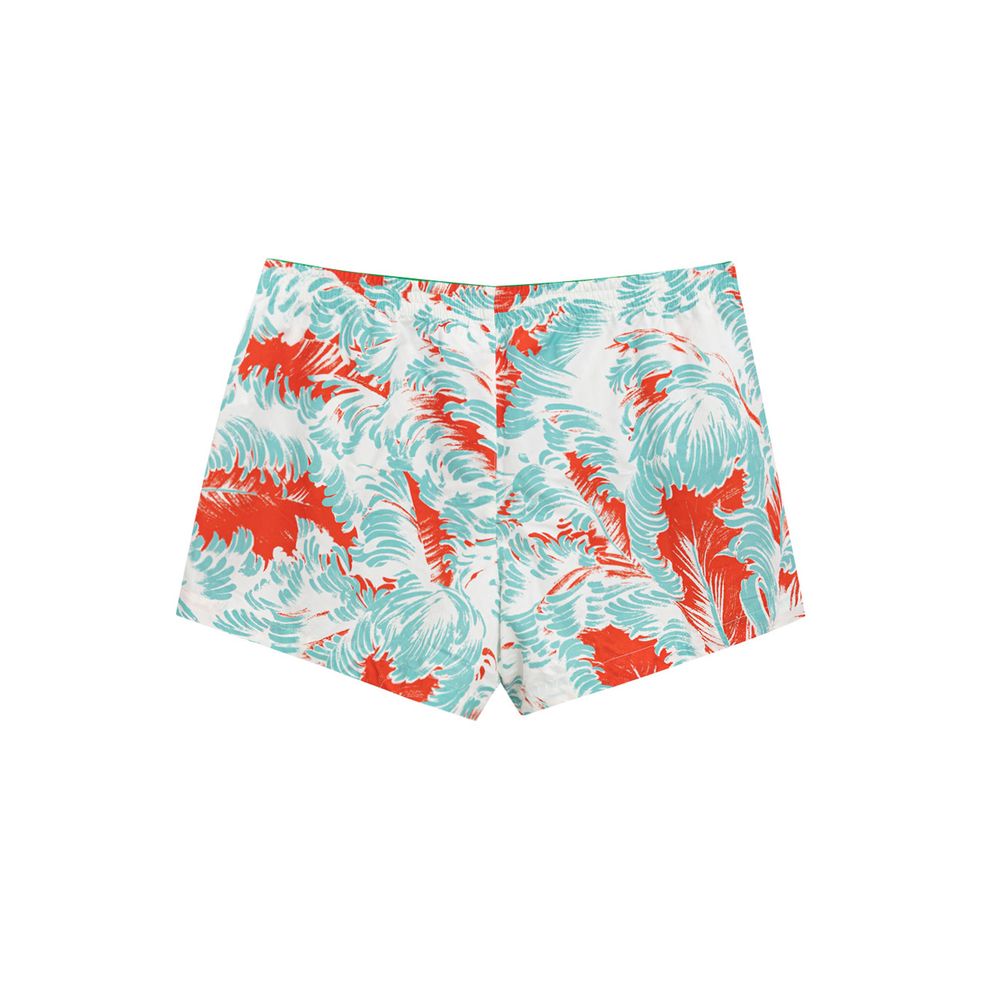 Bottega Veneta White Feather Print Swim Boxer