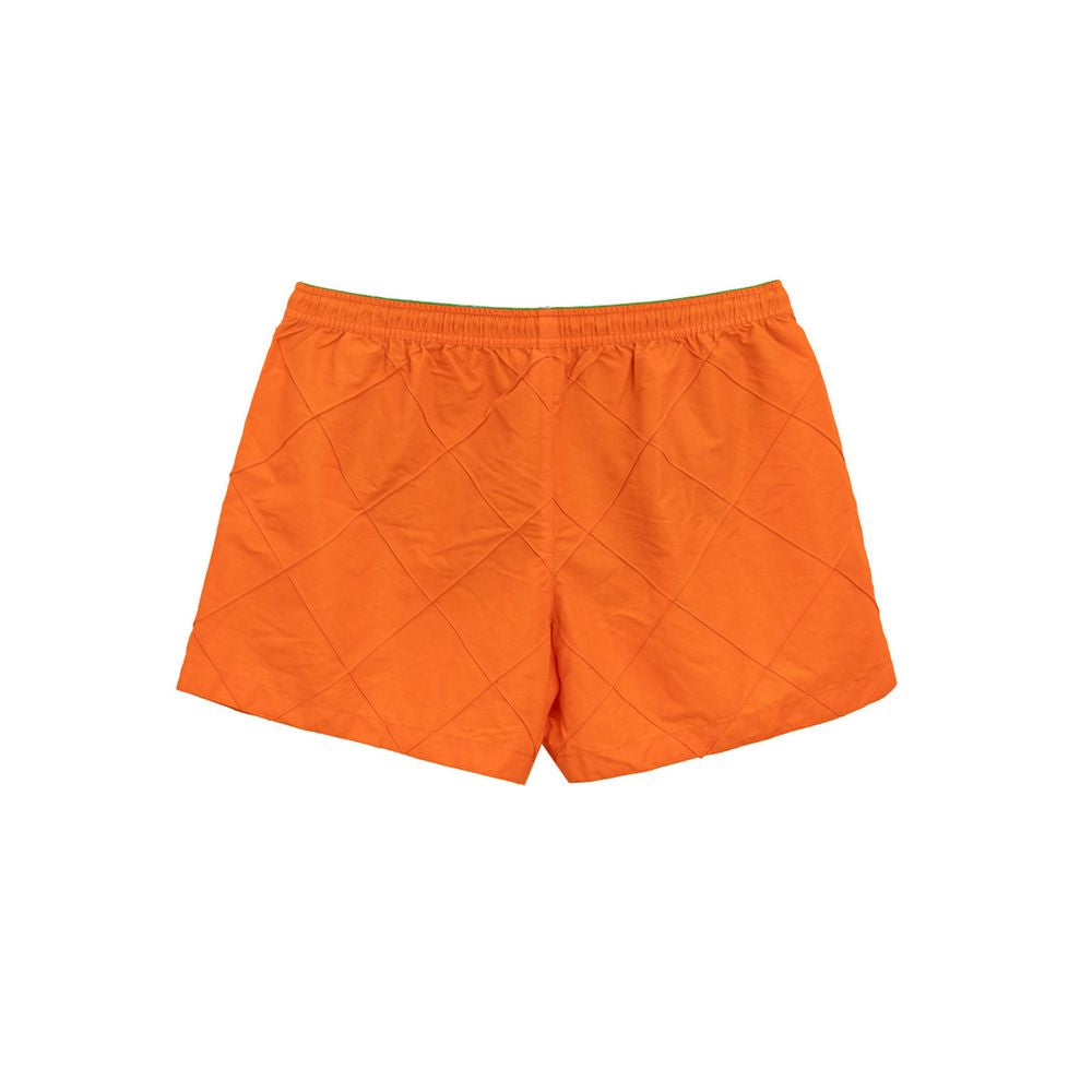 Bottega Veneta Orange Weave Swim Trunks