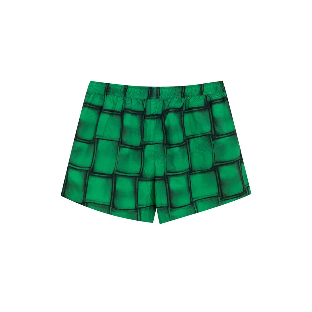 Bottega Veneta Green Swimwear - Cassette Print Boxer Shorts
