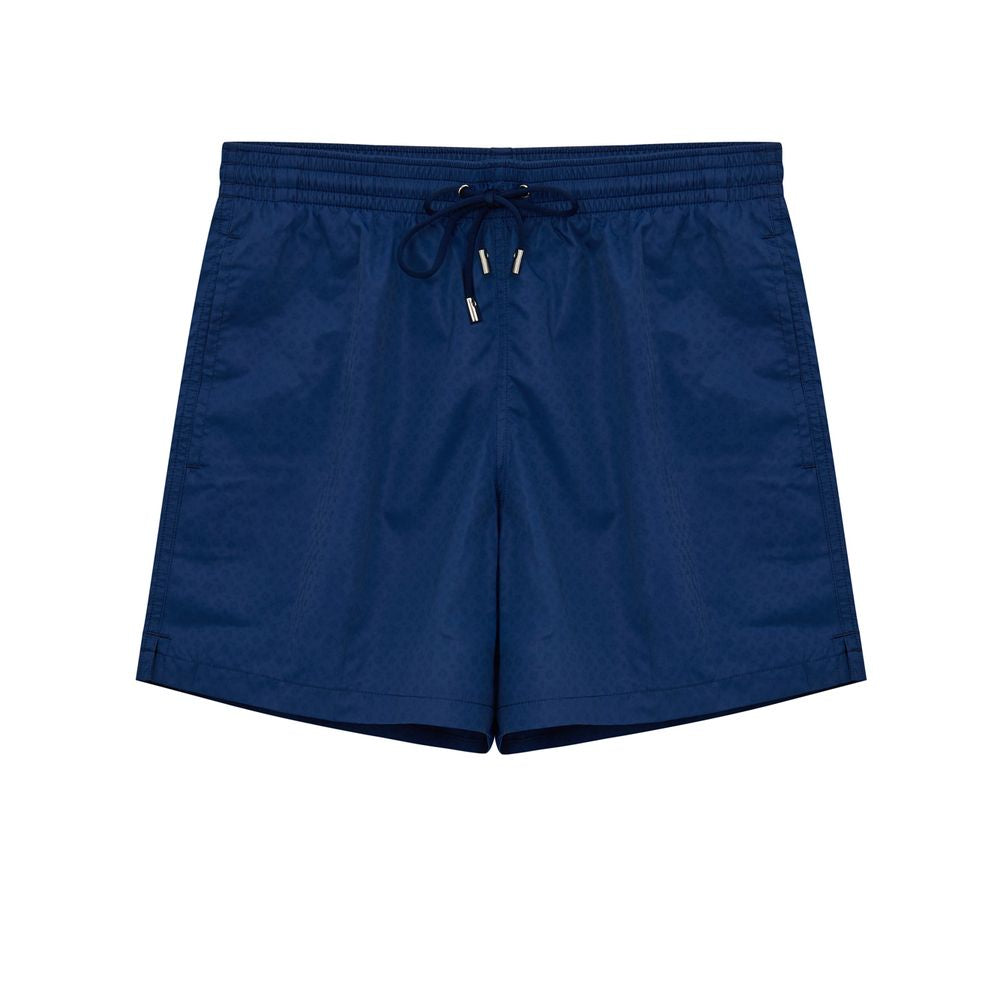 Canali Blue Polyester Swimwear Boxer Costume