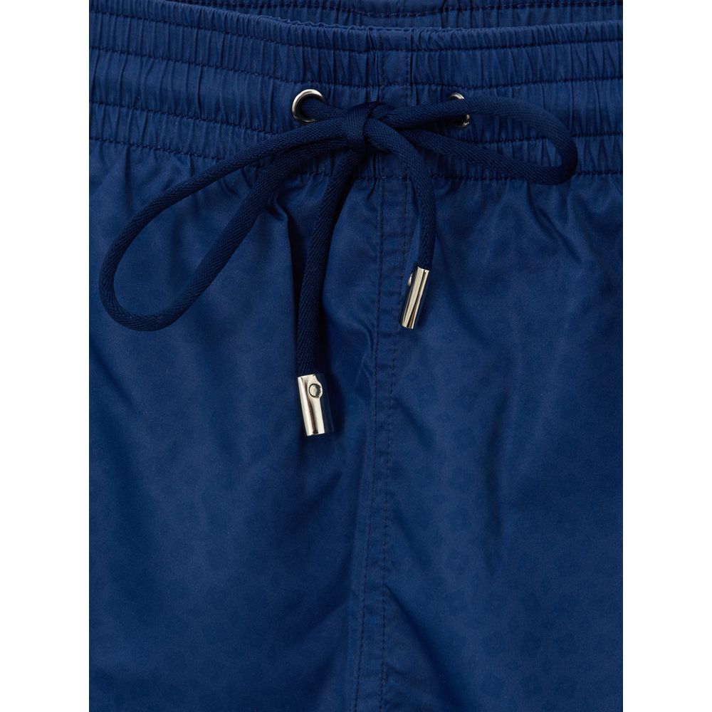 Canali Blue Polyester Swimwear Boxer Costume