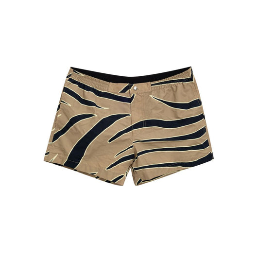 Bottega Veneta Beige Animal Print Swim Boxer Shorts