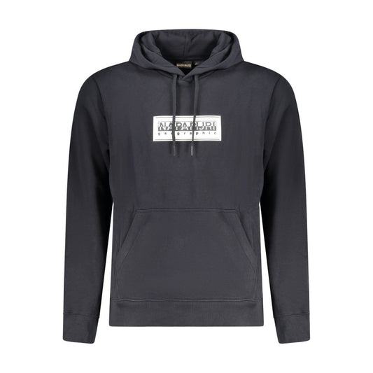 Napapijri Black Cotton Sweater – Long Sleeve Hoodie