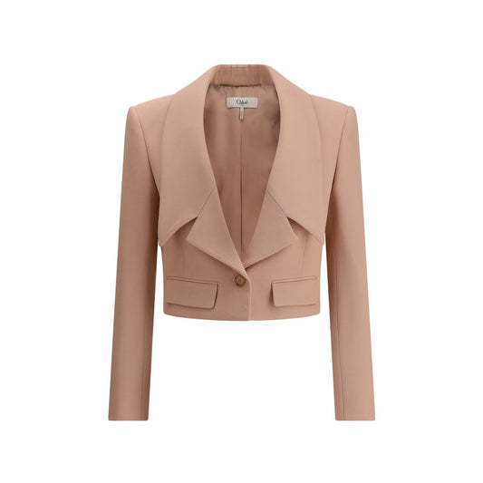 Chloé Wool Gabardine Cropped Blazer