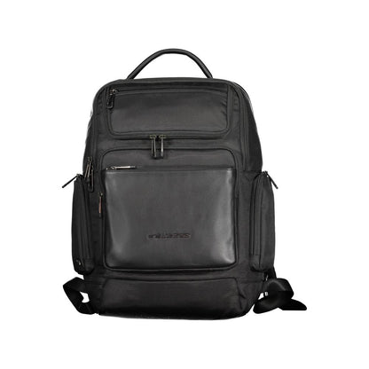 Piquadro Black Recycled Polyethylene Men Backpack