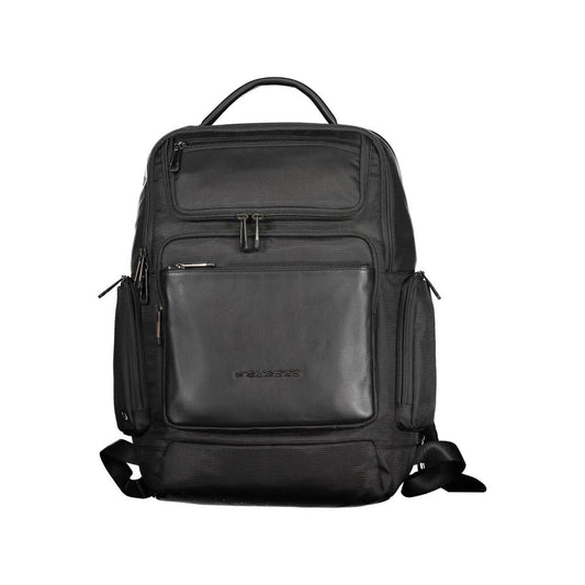 Piquadro Black Recycled Polyethylene Men Backpack