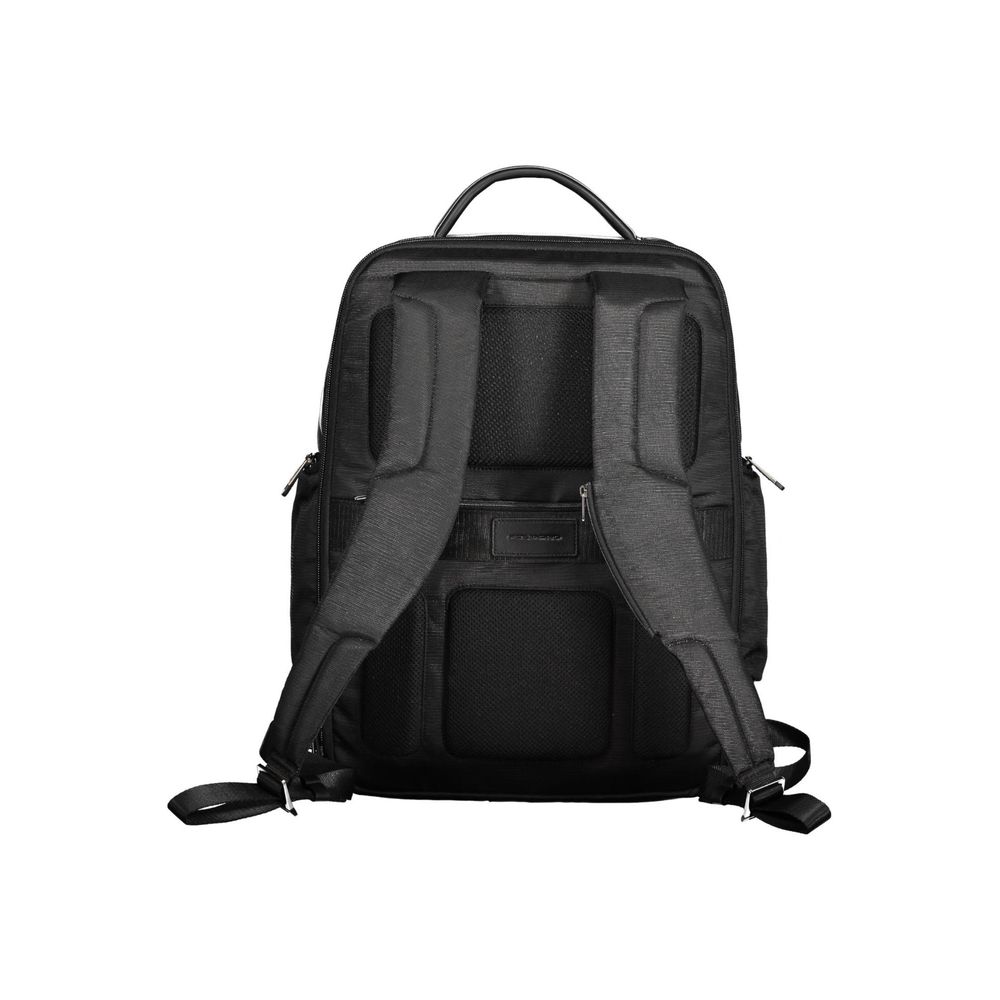 Piquadro Black Recycled Polyethylene Men Backpack