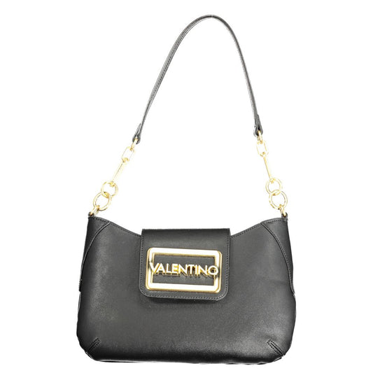 Valentino Bags Black Faux Leather Handbag with Shoulder Strap