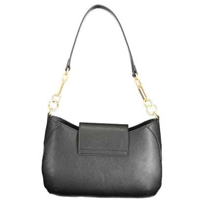 Valentino Bags Black Faux Leather Handbag with Shoulder Strap