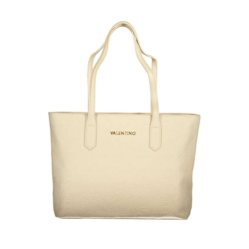 Mario Valentino Beige Polyethylene Handbag - Stylish and Functional