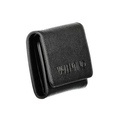 Valentino Bags Black Faux Leather Wallet with Coin Purse