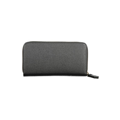 Valentino Bags Black Faux Leather Wallet with Coin Purse