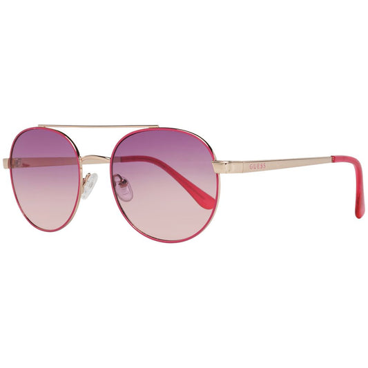 GUESS Pink Women Sunglasses - Rose-Toned Glamour with Purple Gradient Lenses