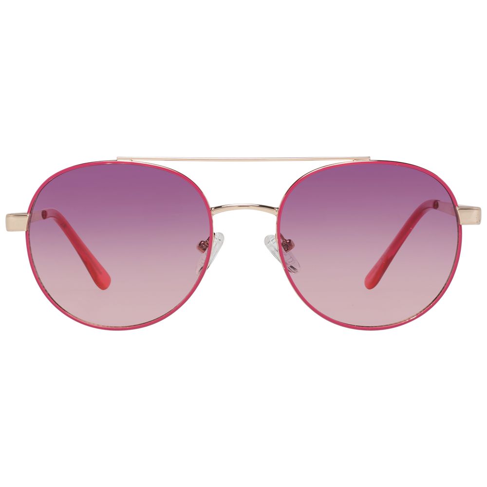 GUESS Pink Women Sunglasses - Rose-Toned Glamour with Purple Gradient Lenses