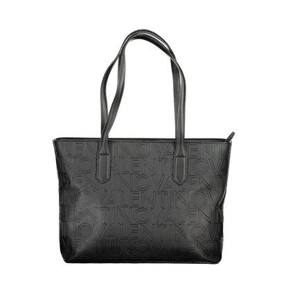 Valentino Bags Black Vegan Leather Handbag with Dual Handles