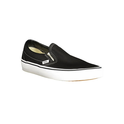 Vans Black Polyester Classic Slip-On Sneakers
