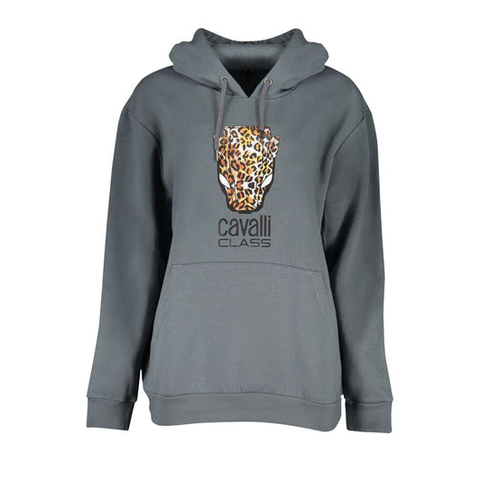 Cavalli Class Gray Women's Hooded Fleece Sweatshirt