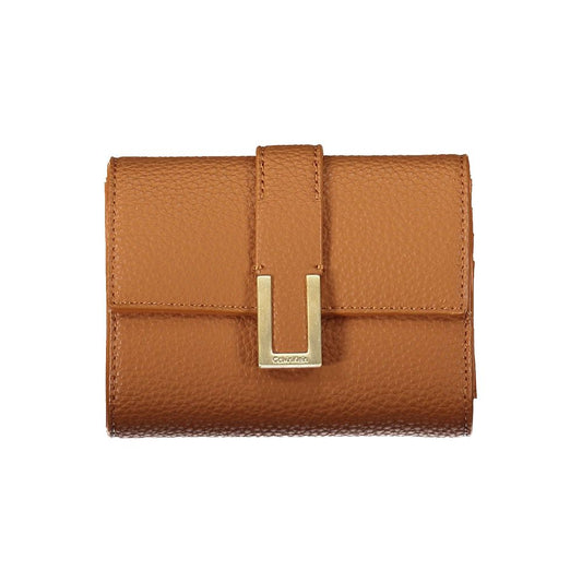 Calvin Klein Brown Faux Leather Women's Wallet