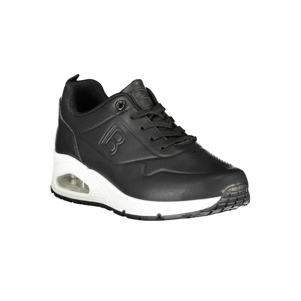 Laura Biagiotti Black Women Sneaker with Lace-Up Design