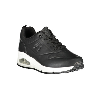 Laura Biagiotti Black Women Sneaker with Lace-Up Design