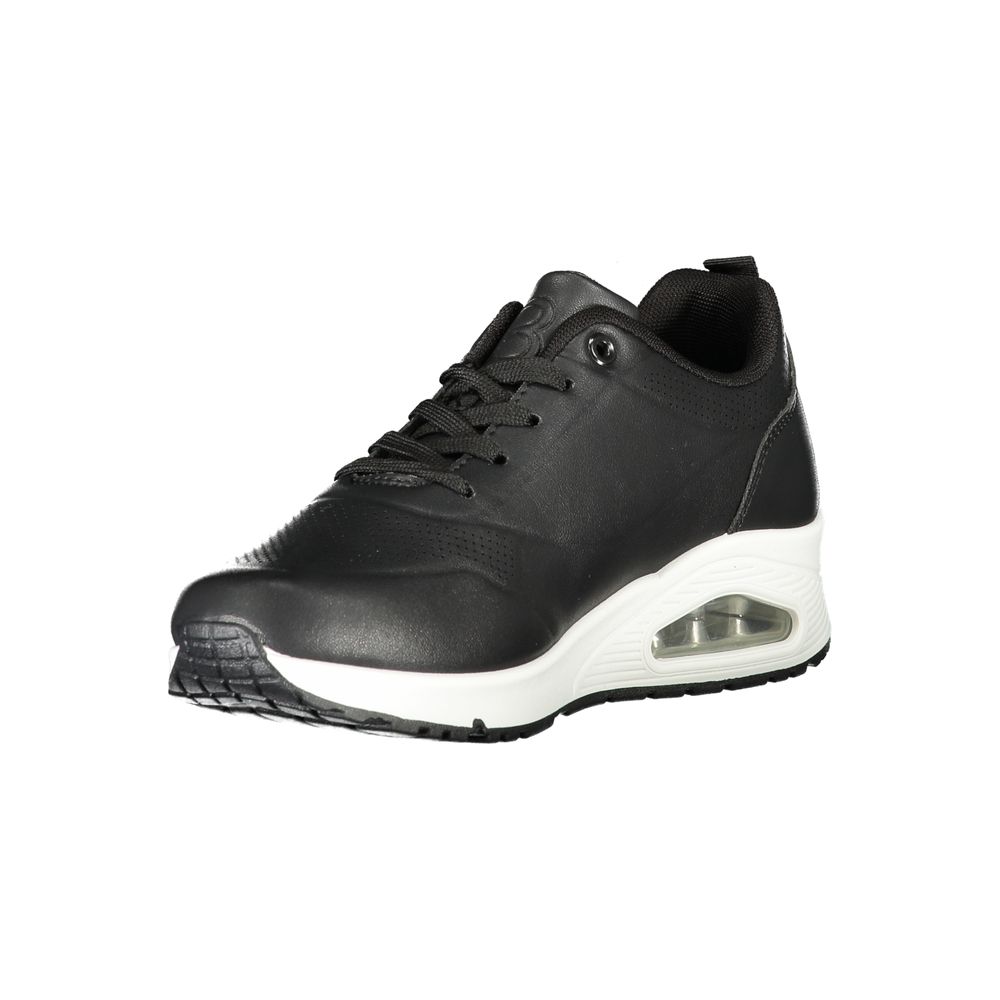 Laura Biagiotti Black Women Sneaker with Lace-Up Design