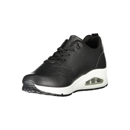 Laura Biagiotti Black Women Sneaker with Lace-Up Design